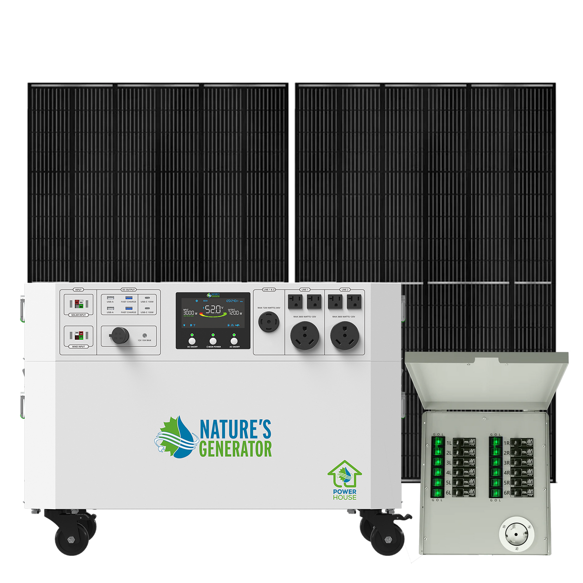 Powerhouse V2 Solar Generator and Transfer Switch