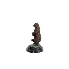 Standing Bear & Cub Table-top Bronze Statue