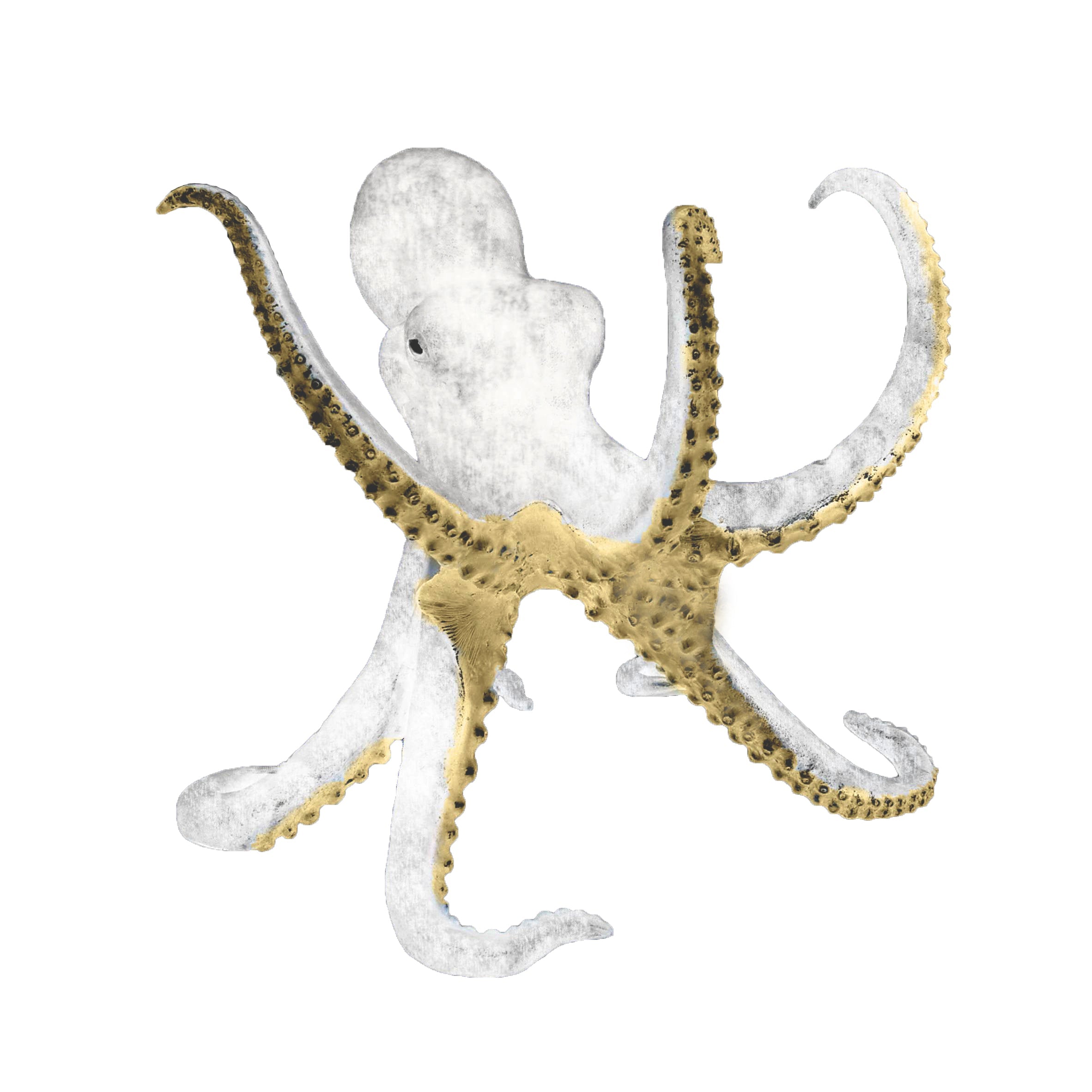 Octopus Bronze Table Base Statue