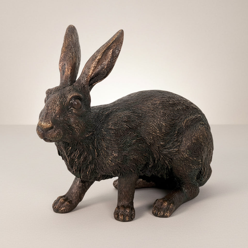 Bunny Rabbit Table-top Bronze Statue