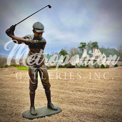 Life-size Male Golfer Bronze Statue
