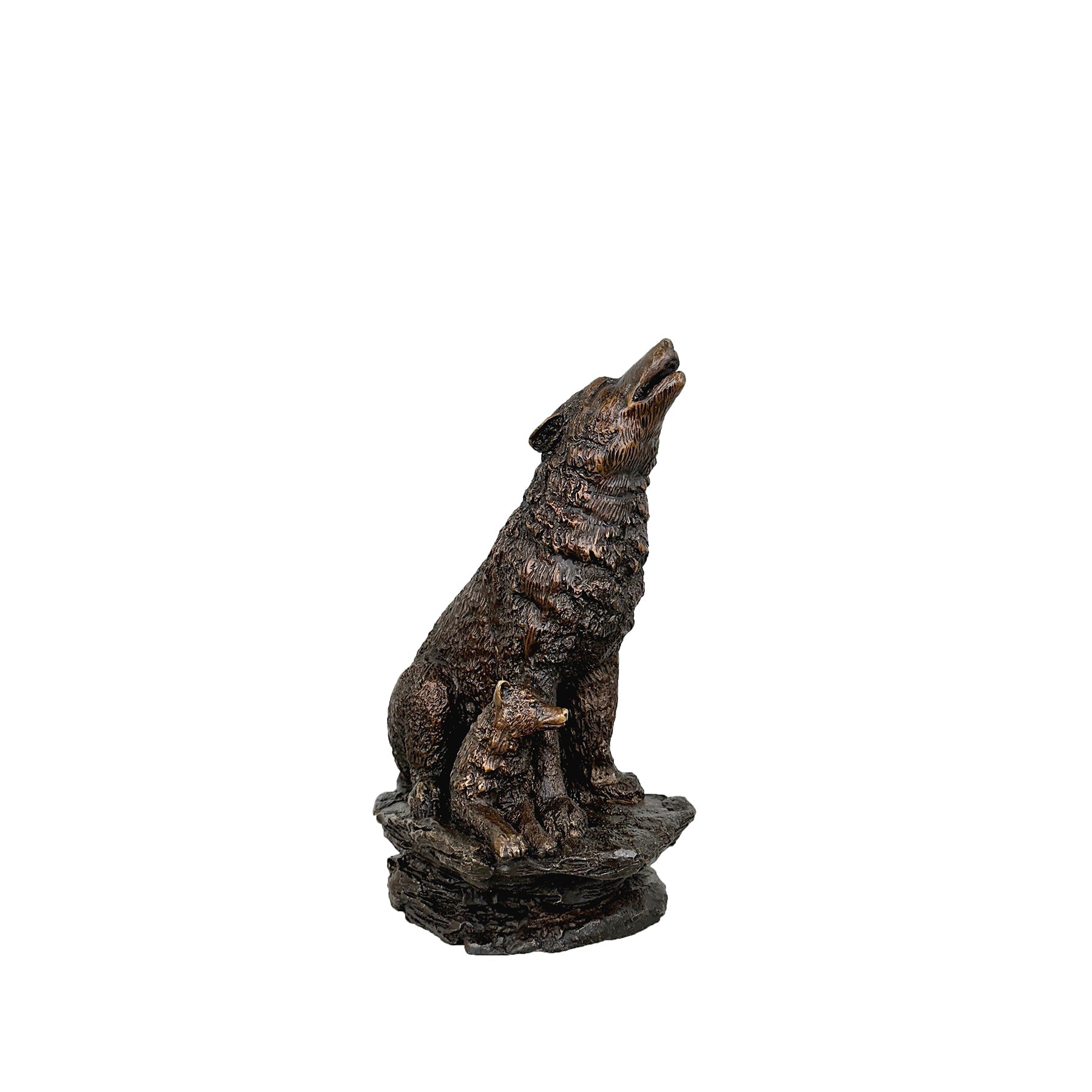 Wolf Family Bronze Statue