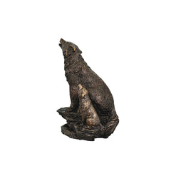 Wolf Family Bronze Statue