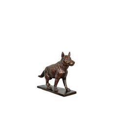 Standing German Shepherd Table-top Bronze Statue