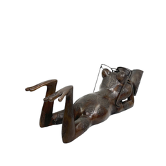 Frog Reading Book Bronze Fountain Statue