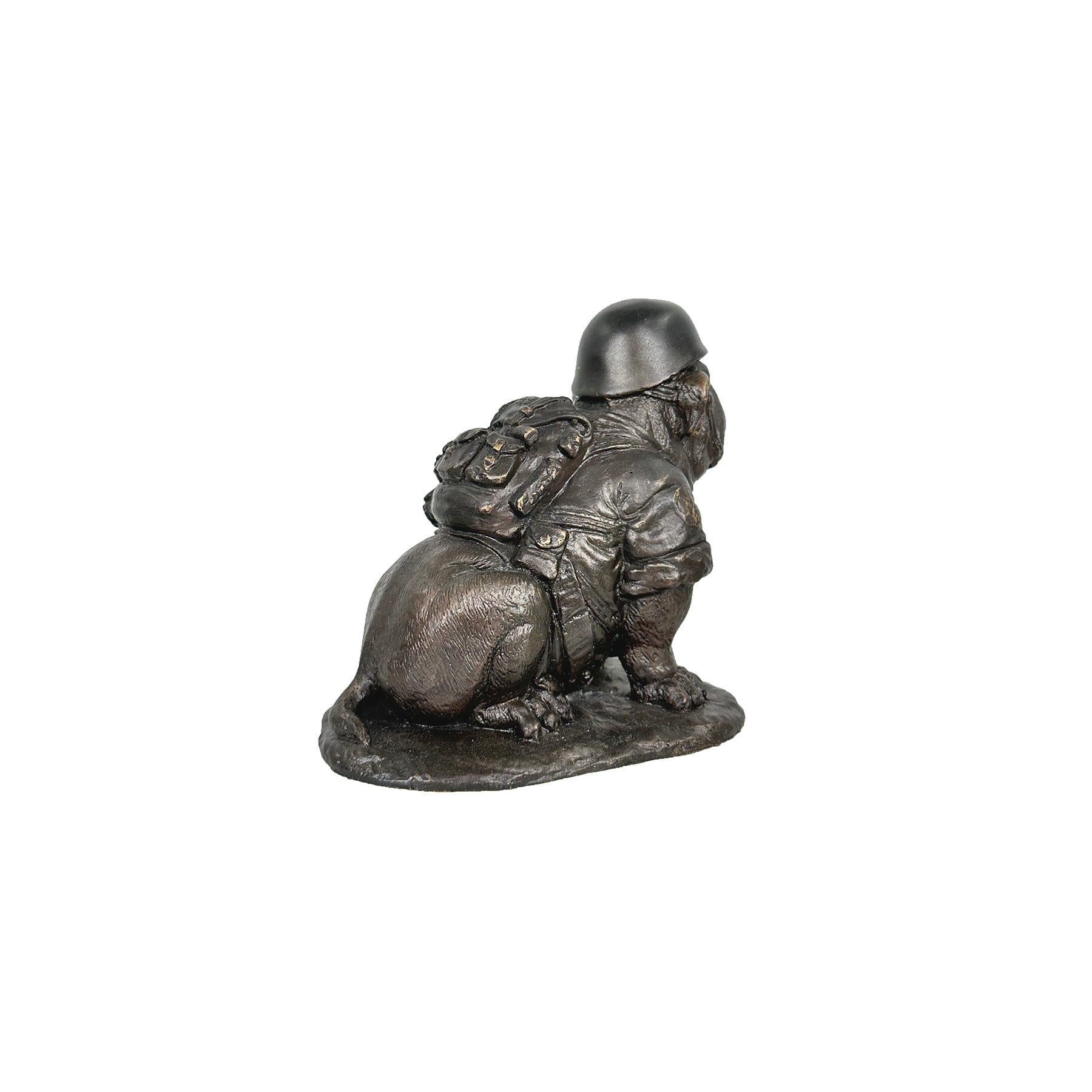 Soldier Bulldog Bronze Statue