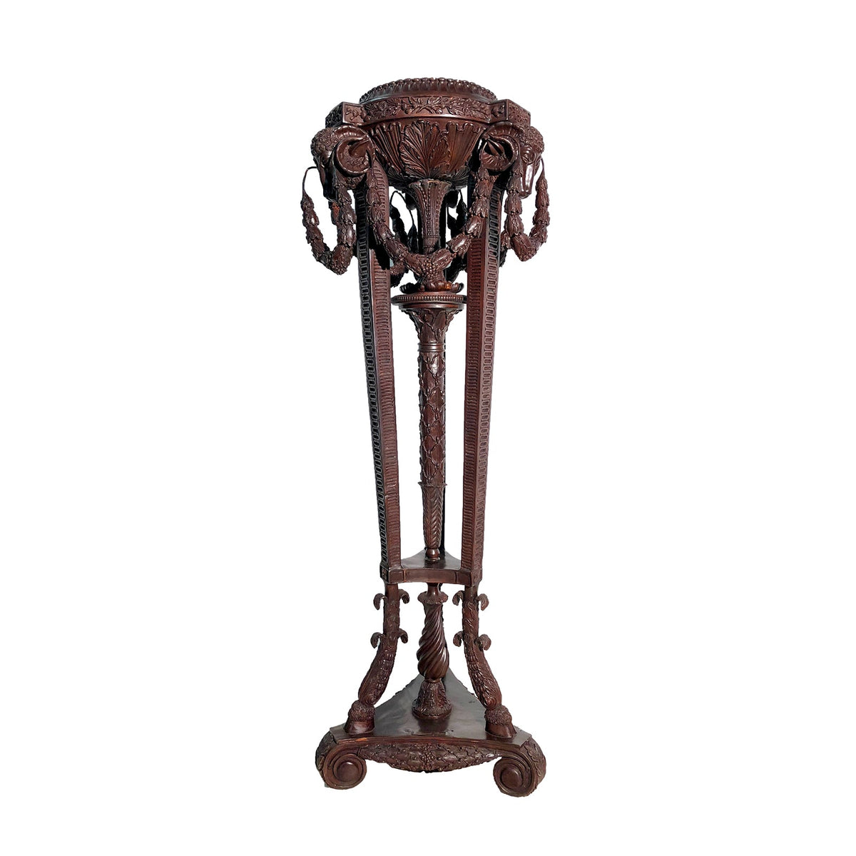 Rams Head Bronze Pedestal