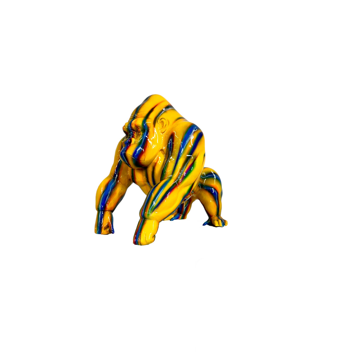 ColorSplash Gorilla Bronze Statue