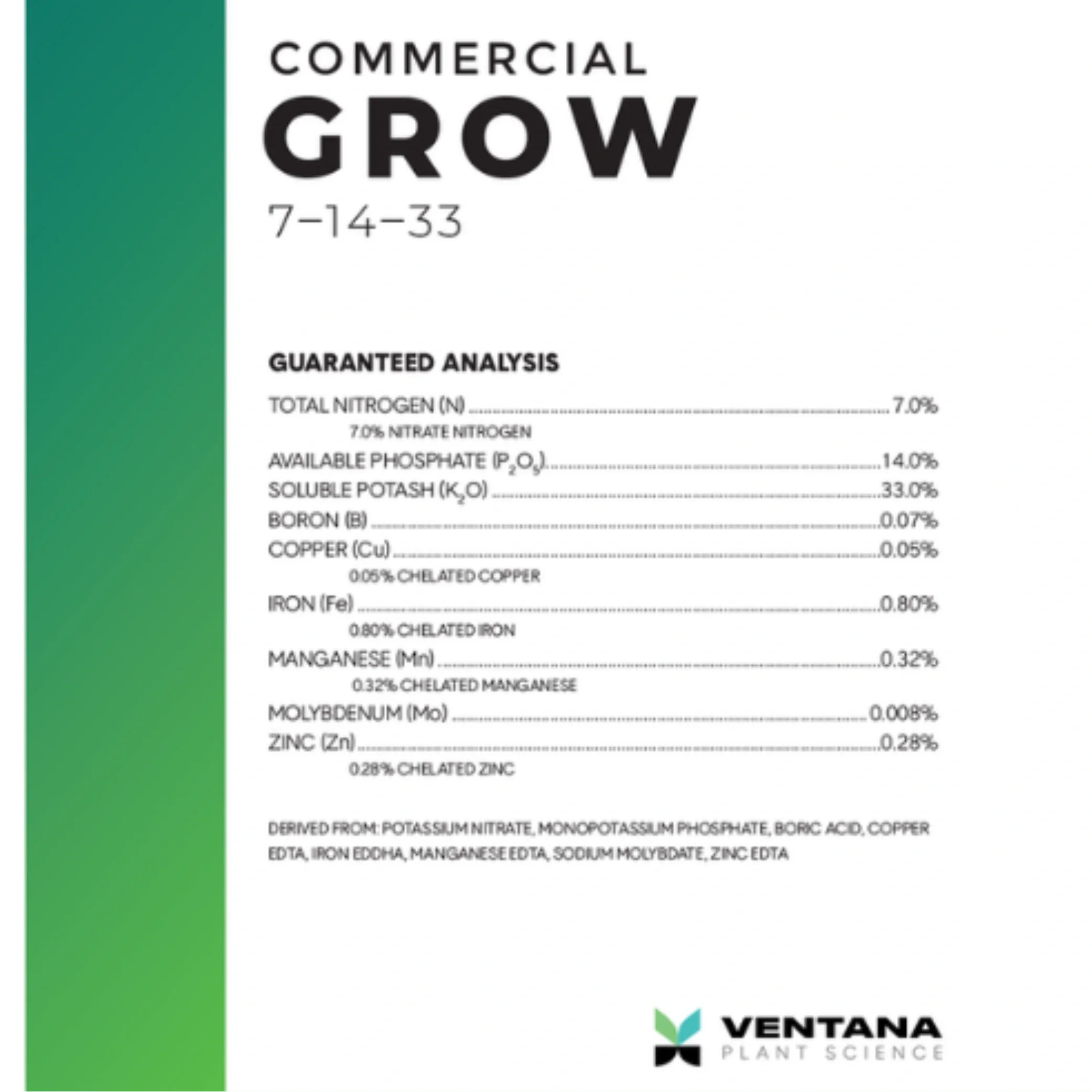 Ventana Plant Science - Commercial Grow (7-14-33)