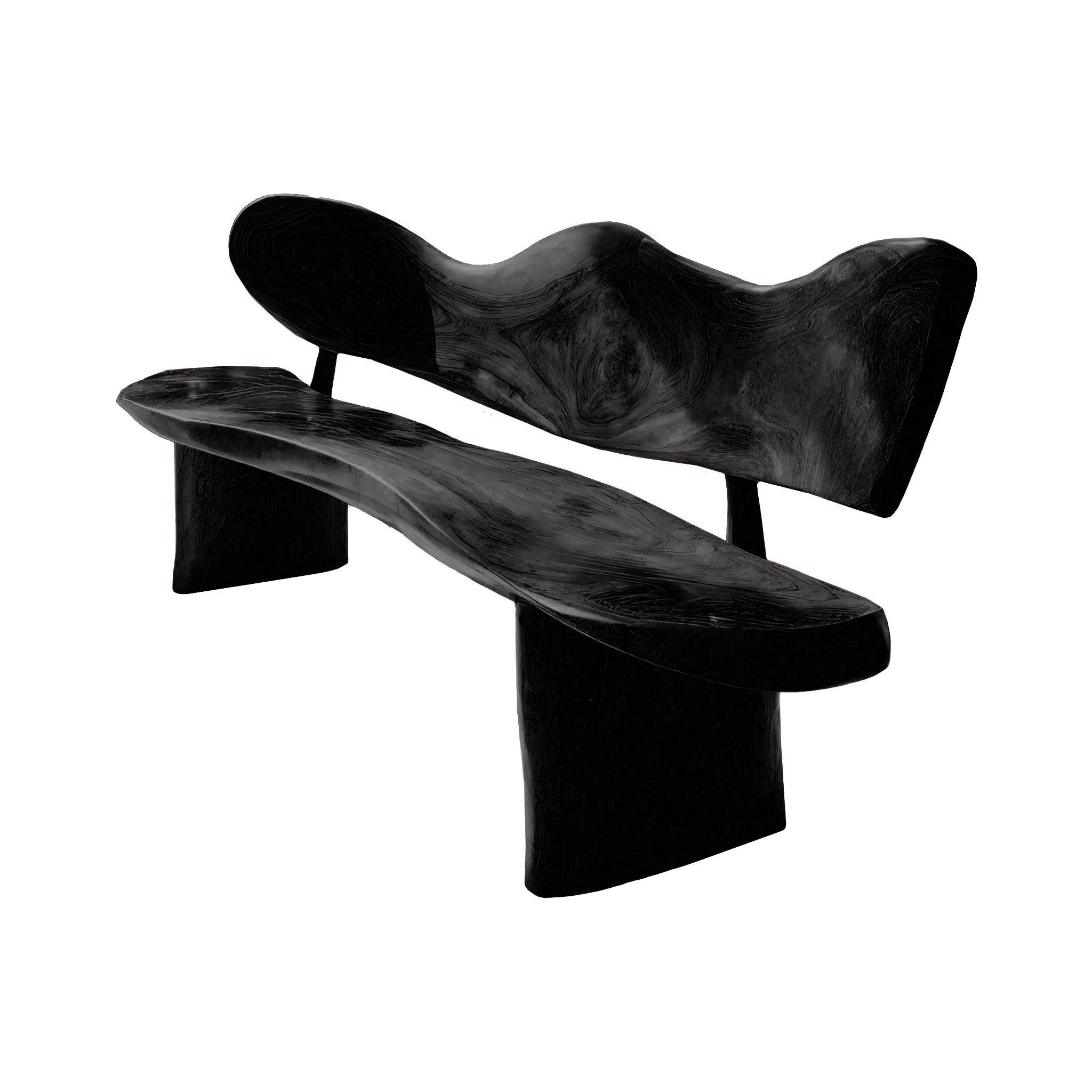 Verdura Crest Handcrafted Solid Wood Outdoor Bench