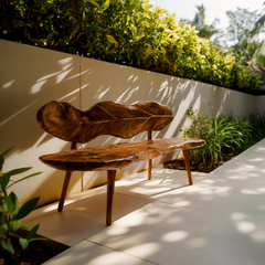Verdura Leafform Handcrafted Outdoor Bench
