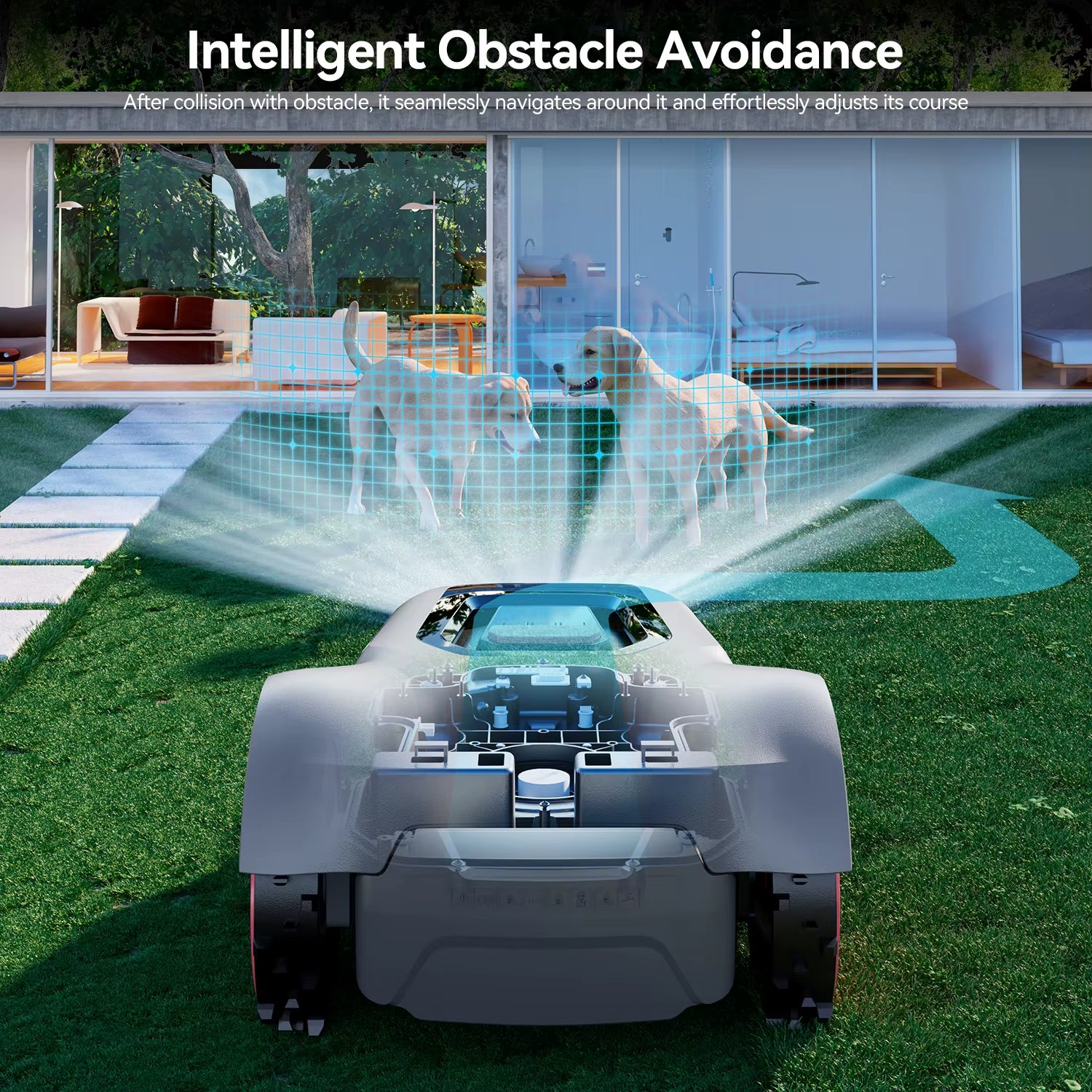 C-TOF Robot Lawn Mower  MGC1000 Lawn Mower Robot Cable Break Detection Climbing Capacity 45% App Control Mowing Robot