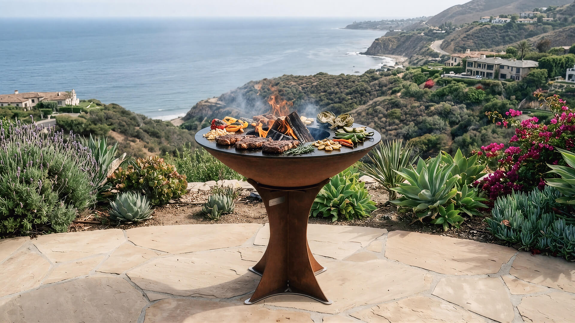 Arteflame XXL 40" Flat Top Grill - High Euro Base