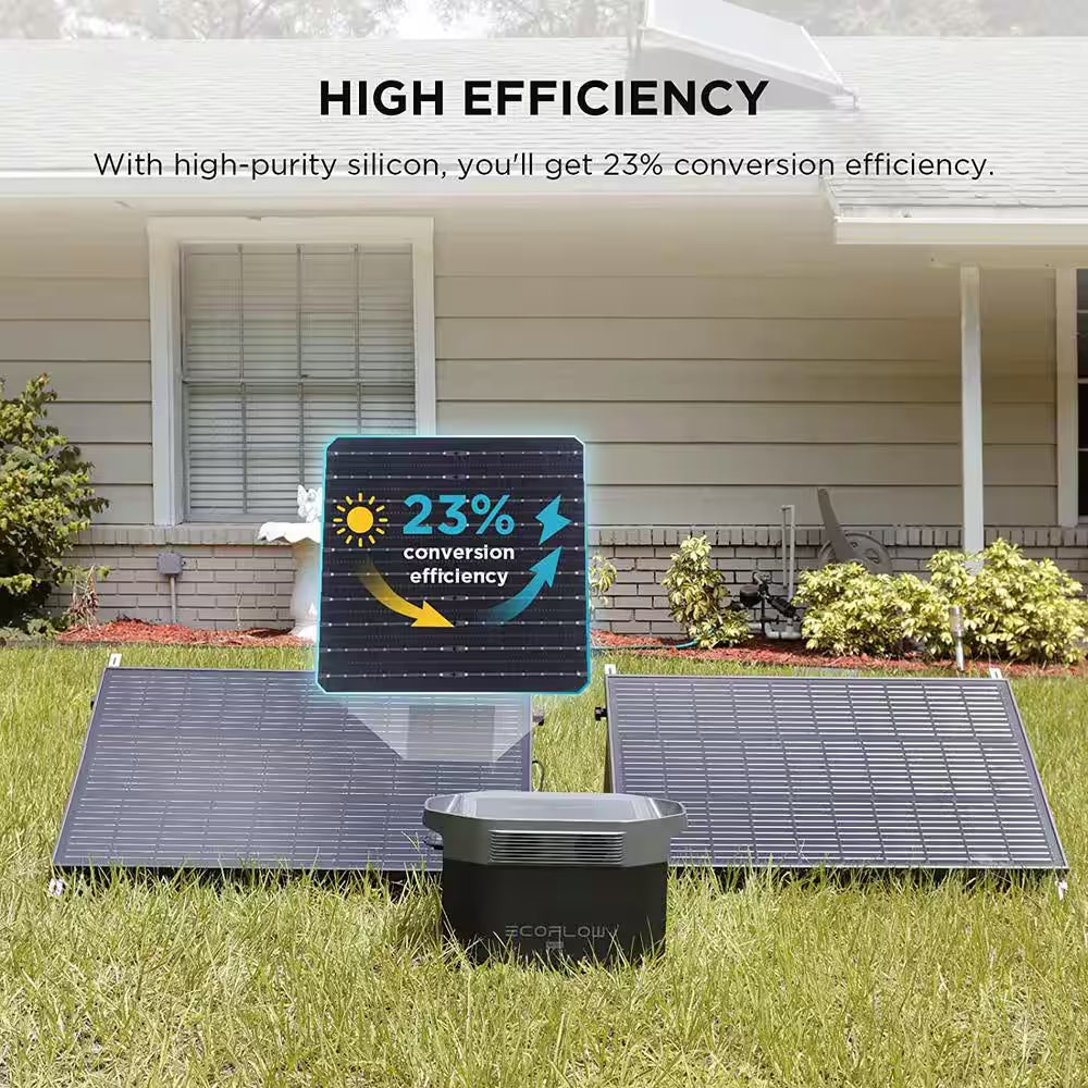 2 Pcs 100-Watt Monocrystalline Silicon Rigid Solar Panel for Power Station/Generator, IP68