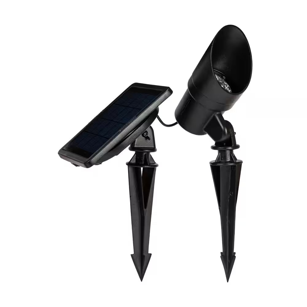 Progressive Black Solar Integrated LED Landscape Flood Light with Adjustable Color Temperature