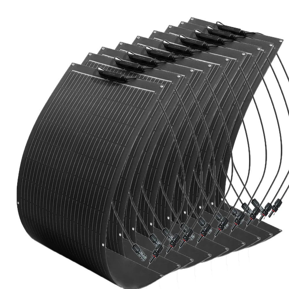Flexible Solar Panel 1000W 500W 400W 200W 100W High Efficiency Photovoltaic Module Diy Kit Generation Car Home Camping 12V 24V