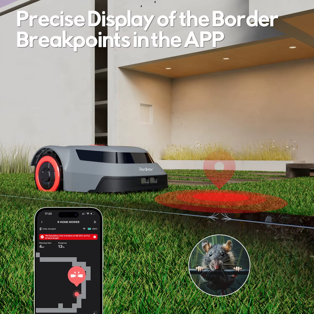 C-TOF Robot Lawn Mower  MGC1000 Lawn Mower Robot Cable Break Detection Climbing Capacity 45% App Control Mowing Robot