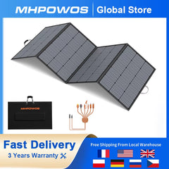 400W Portable Solar Panel 31 V Foldable Solar Panels Charger with 7 in 1 Solar Cable for Camping , Outdoor, Powerstation