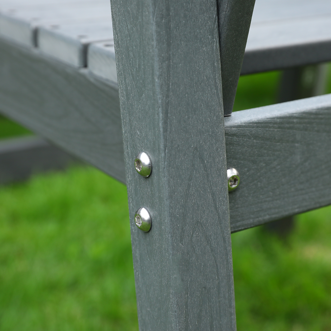 HDPE Outdoor Patio Dining Set with Table and Four Chairs