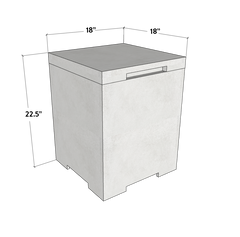 Concrete Propane Tank Enclosure - Square