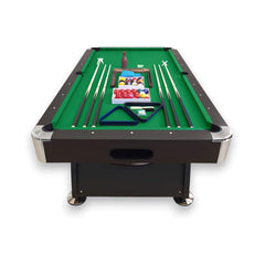 8FT Modern Green Felt Billiard Pool Table With Automatic Ball Return And Accessories Kit (SAK24870)