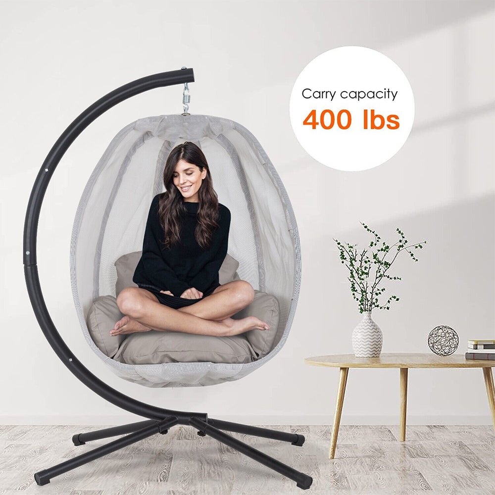 Premium Outdoor Hammock Egg Swing Chair With Stand, 70" (96542317)