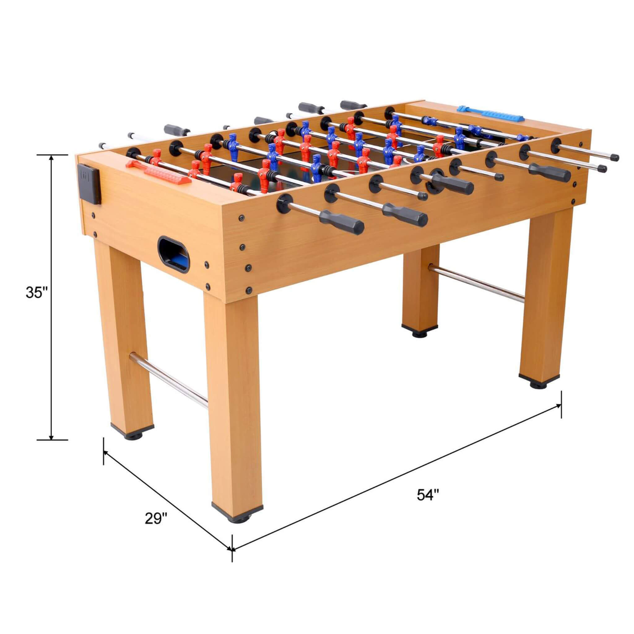 Premium 54-Inch Professional Wooden Foosball Table With Adjustable Leg Levelers (SAK95481)