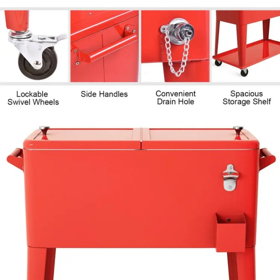 Rolling Party Cooler Ice Chest US