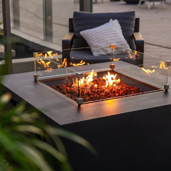 Elementi Rocky Fire Table With Propane Tank Drawer OFG310