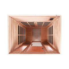 Thermora Kairo 4-Person Outdoor Infrared Hemlock Sauna With Tempered Glass Door (SAK82140)
